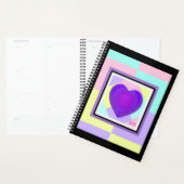 パステルカラー&パープルハートのビート プランナー手帳 (ディスプレー)