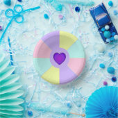 パステルカラー&パープルハートのビート ペーパーボウル (パーティー)