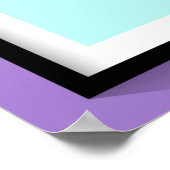 パステルカラー&パープルハートのビート ポスター (角)