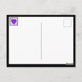 パステルカラー&パープルハートのビート ポストカード (裏面)