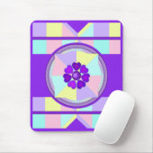 パステルカラー&パープルハートのビート マウスパッド (マウス)