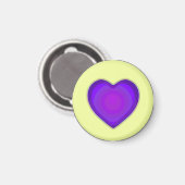 パステルカラー&パープルハートのビート マグネット (正面/裏面)