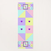 パステルカラー&パープルハートのビート ヨガマット (裏面)