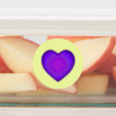 パステルカラー&パープルハートのビート ラベル (貼付)