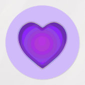 パステルカラー&パープルハートのビート ラベル (デザイン1)