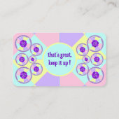 パステルカラー&パープルハートのビート 名刺 (裏面)