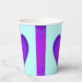 パステルカラー&パープルハートのビート 紙コップ (左)