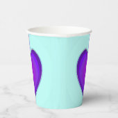 パステルカラー&パープルハートのビート 紙コップ (右)