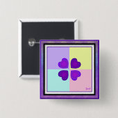 パステルカラー&パープルハートのビート 缶バッジ (正面&裏面)