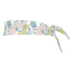 パステルカラー ヤシの葉 有機的な形 タイヘッドバンド