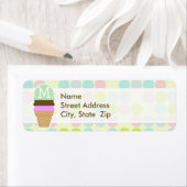 パステルカラー、水玉模様；アイスクリームコーン ラベル (インサイチュ)