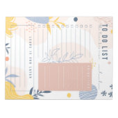 パステルカラーTo-Doリストメモ帳 ノートパッド (正面)