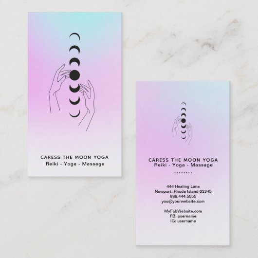 ~*パステルカレスザムーンフェイズシチュアルハンズ 名刺 (正面/裏面)