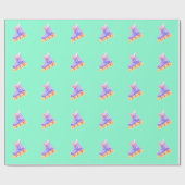 パステルカードのローラーブレード ラッピングペーパー (フラット)