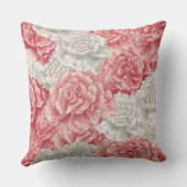 パステルカーネーションフラワーズ装飾用クッション クッション (裏面)