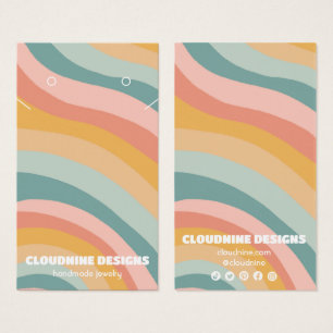 パステルカーブイヤリングネックレスジュエリーディスプレイカード