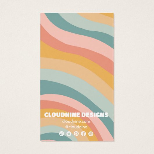 パステルカーブイヤリングネックレスジュエリーディスプレイカード (裏面)