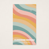 パステルカーブイヤリングネックレスジュエリーディスプレイカード (正面)