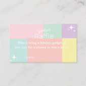 パステルガジェットラッフルブライダルシャワー エンクロージャーカード (正面)