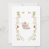 パステルガーデンお洒落リースベビーシャワー 招待状 (裏面)