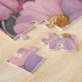 パステルガーデンで散歩するテディベア ジグソーパズル (側面)