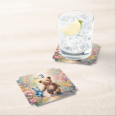 パステルガーデンのテディベアとバニー ペーパーコースター (インサイチュ)