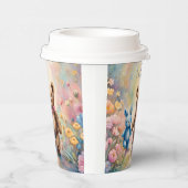 パステルガーデンのテディベアとバニー 紙コップ (右)