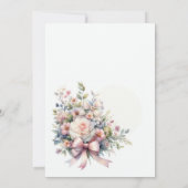パステルガーデンの花が咲くリボンフローラルベビーシャワー 招待状 (裏面)