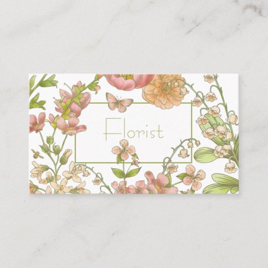 パステルガーデンフラワーズビジネスカード 名刺 (正面)