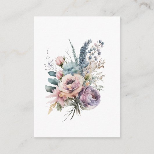 パステルガーデンフローラウェディングレセプション エンクロージャーカード (裏面)