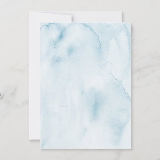 パステルガーデンブルーウォーターカラーフローラ セーブザデート (裏面)