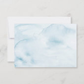 パステルガーデンブルーフローラウェディングRSVP返信カード 出欠カード (裏面)