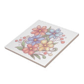 パステルガーデン開花セラミックスタイル タイル (側面)