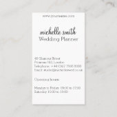 パステルガーリーアイビー葉フラソスウェディングプランナー 名刺 (裏面)