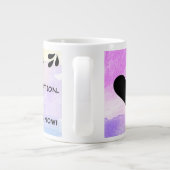 パステルガーリーウォーターカラー皮肉タイポグラフィ引用文 ジャンボコーヒーマグカップ (裏面)