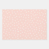 パステルガーリーカラーで愛らしい水玉模様lピンク ラッピングペーパーシート (正面2)