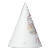 パステルガーリーカラーカーニバルサーカス子供の誕生日 パーティーハット (左)