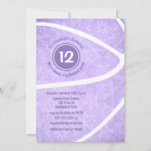 パステルガーリーパープルバスバスケットボールバースデーパーティー