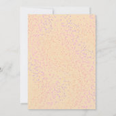 パステルガーリーピンクドット付き可愛いバニーパーティー 招待状 (裏面)