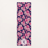 パステルガーリーフラワーズモダンジム付きフローラ ヨガマット (正面)