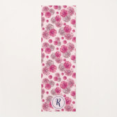 パステルガーリーフラワーズモダンジム付きフローラ ヨガマット (正面)