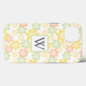 パステルガーリーフローラモノグラム Case-Mate iPhoneケース (裏面 (横))