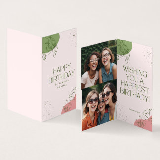 パステルガーリーフローラ美学バースデー写真