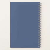 パステルガーリーブルーピンクモノグラムのフルネーム注記 ノートブック (裏面)