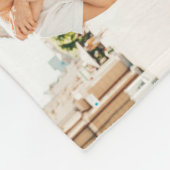 パステルガーリーレインボーシンプルモノグラ数々のム写真f フリースブランケット (角)