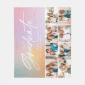 パステルガーリーレインボー数々の写真院 フリースブランケット (正面)