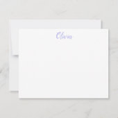 パステルガーリー金ゴールドグラデーショングリッターマーメイドモノグラム ノートカード (裏面)