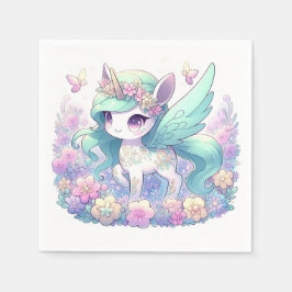 パステルガールユニコーンベビーシャワー スタンダードカクテルナプキン