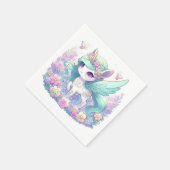 パステルガールユニコーンベビーシャワー スタンダードカクテルナプキン (角)