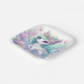 パステルガールユニコーンベビーシャワー ペーパープレート (傾斜あり)